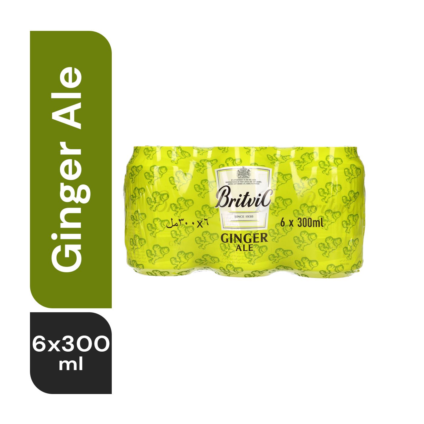 Buy Britvic Ginger Ale Drink 300 ml x 6 Pcs Online in UAE Talabat UAE